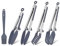 Küchenzange, BBN 5-teiliges Silikonzangen-Set, Silikonzange zum Kochen (Grau)