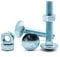 Hippo Hardware M6 (6mm X 35mm) Carriage Cup Square Bolts Coach Screws with Hexagon Nuts Zinc Steel (Pack of 5)