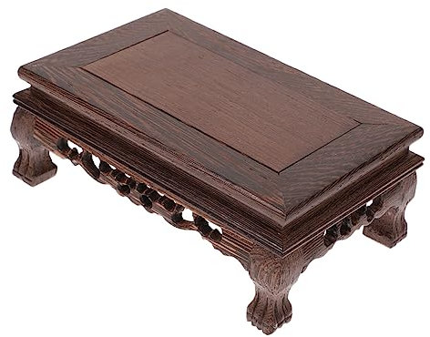 Cabilock Support De Plantes en Palissandre Base Rectangulaire pour Pot De Fleurs Support Robuste pour Plantes Dintérieur Présentoir Artisanal