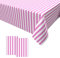 2PCS Party Tischdecke Streifen,Rosa Weiß Streifen Tischdecken Geburtstag Einweg Tischdecke aus Kunststoff Bierbank Tischdecke Kindergeburtstag Dekorationen für Jungen Mädchen 137 * 274cm