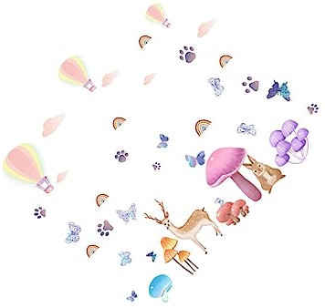 ifundom 1 Satz Wandaufkleber Dekorativer Einhorn-aufkleber Tierische Wandtattoos Wanddekor Aufkleber Cartoon-ballon- -aufkleber Tierische Wanddekoration Junge Pvc Kind Wandschmuck