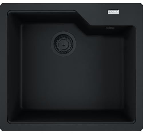 Franke 114.0697.754 Lavandino della Cucina, Nero Opaco/Scarico Nero