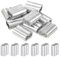 sourcing map 3/16 5mm Aluminium Sertissage Boucle Manchon Double Ferrule pour Fil Corde Câble Ligne Fin, Argent 10pcs
