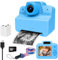 Fotocamera istantanea per bambini, 1080P, HD, stampa istantanea di foto, fotocamera per bambini, fotocamera digitale con 3 rotoli di carta da stampa, regali per compleanno, Natale, giocattolo per 3-12