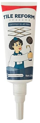 Waterproof Grout Caulk, Tile Grout Repair, Bathroom Grout Filler, Grout Renewal Paint, Tub and Tile Caulk, Grout Restoration Tube, Bathroom Caulking Solution, Easy Grout Repair