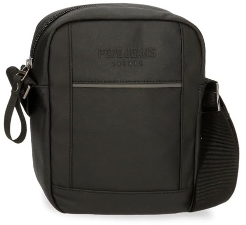 Pepe Jeans Dortmund Kleine Umhängetasche, grau, 15 x 19,5 x 6 cm, Baumwolle, Polyester und PU, 1,76 l von Joumma Bags, grau, Talla única, Kleine Umhängetasche