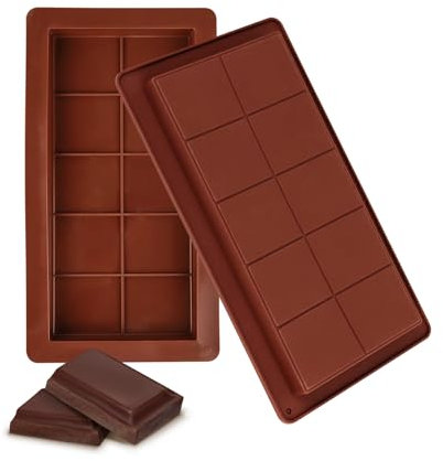 BigKego 2 Pièces Moules à Chocolat Dubai en Silicone Moule Tablette Chocolat Moules à Pâtisserie