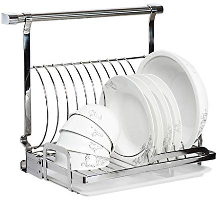 ZLQRTUD Escurridor de Platos Colgante para Cocina, escurridor de Platos de Acero Inoxidable 304, escurridor de Platos Plegable Que Ahorra Espacio