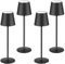 081 Store - 4 PEZZI LAMPADA DA TAVOLO SENZA FILI RICARICABILE, LAMPADA DA TAVOLO LED DIMMERABILE E CON 3 TONALITà DI LUCE, DIMMERABILE 3000-65000K ED IMPERMEABILE IP54
