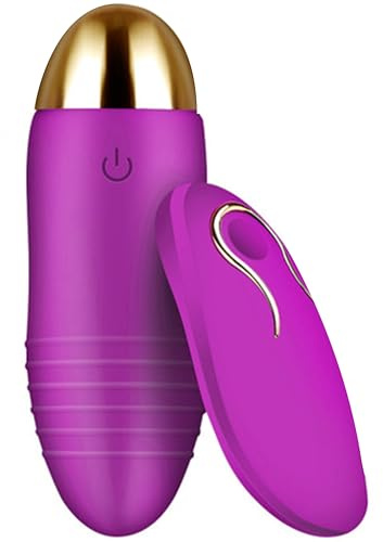 Vibrator mit Fernbedienung für Frauen 20 Vibrationsmodi Mini Vibration 8x3 cm violett Leise Vibro Ei Paarvibrator remote Vibro Eier klein ferngesteuert clitoride stimulator FOPS M17-16