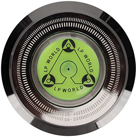 Plate Player -Estabilizador de Disc de Disc, Equipo Grabación Música Universal para Audiófilos (Negro Brillante)