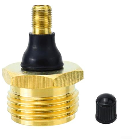 Qualoramall 36153 RV Brass Blow Out for Camper Winterizing Air Compressor Adapter to Remove Water from Freshline Plumbing Systems with Dust and Tape(1pc)