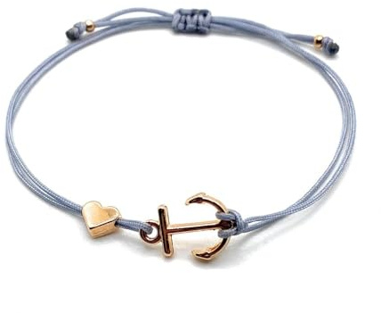 Rose&Jack Armband - Anker - Herz - Makramée