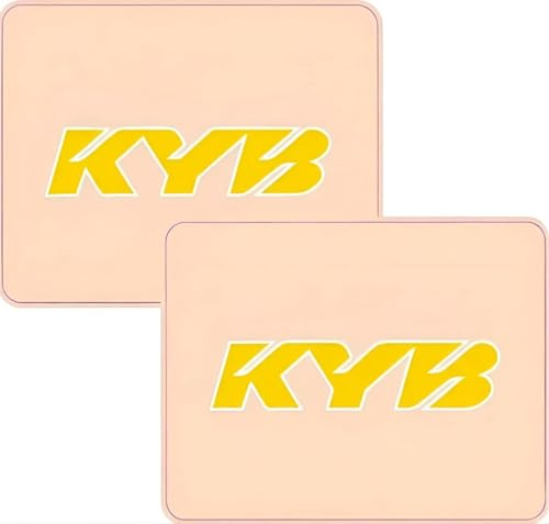 D'cor Visuals Upper Forks Decal - Autocollants de protection de fourche compatibles avec KYB (jaune) - Durable, résistant à la décoloration - Graphiques de suspension moto