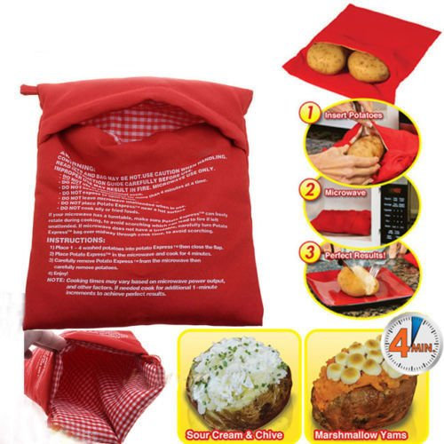 Hot Sale Fast 4 Minutes Microwave Baked Potato Kitchen Cooking Bag Washable Potato Express Cooker For Christmas Dinner cooking tools AS1QP1