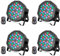 UKing 4 PCS RGB Akku LED Par Strahler Outdoor, Wiederaufladbare 36 LED Bühnenlicht mit Fernbedienung, 7CH Partylicht 7 Modi Lichteffekte für DJ Disco Hochzeit Weihnachten Bühnenbeleuchtung