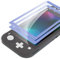 eXtremeRate Verre Trempé pour Nintendo Switch Lite, Protection d'écran pour Switch Lite Anti Rayures et Empreintes Digitales HD Transparent sans Bulles Incassable avec Bordure Violet Clair