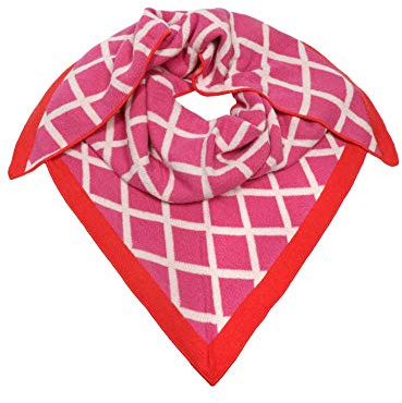 Zwillingsherz Dreieckstuch Stola Schal mit Kaschmir und Wolle für Damen Mädchen Jungen Kinder - Hochwertiges Cashmere Halstuch im Karo Muster Motiv - Damenschal für Sommer Herbst Winter