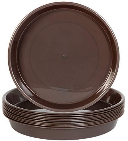 Youngever Lot de 10 soucoupes en Plastique de 25 cm, épaisses et résistantes, idéales pour Les Plantes d'intérieur et d'extérieur