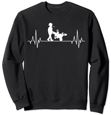 Gärtner Garten Blumen Pflanzen Herzschlag Schubkarre Harke Sweatshirt