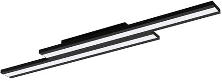 EGLO connect.z Smart-Home LED Panel Saliteras-Z, ZigBee, App und Sprachsteuerung Alexa, Lichtfarbe einstellbar (warmweiß-kaltweiß), RGB, dimmbar, Metall Deckenlampe schwarz
