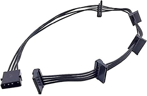 Bolwins P37C 4pin IDE Molex auf 5 x 15 Pin SATA Stromversorgungskabel Festplatten Strom Splitter Adapter Kabel für SATA Festplatten/optische Laufwerke