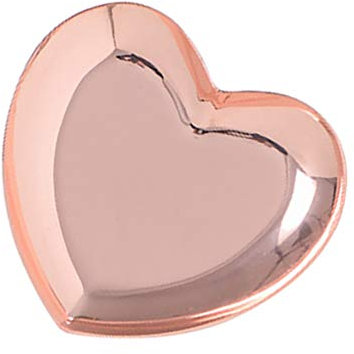 HOMSFOU Gioielli Piatto a Forma di Cuore Anello Titolare in Acciaio Inox Piatto da Tavolo centrotavola per Anelli di Nozze collane Orecchini bracciali Oro Rosa