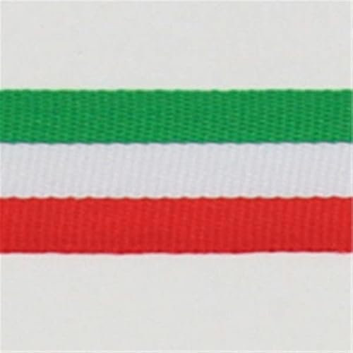 StickersLab - Fascia da 10mm bandiera italiana in Grosgrain tessuto da cucire per abbigliamento