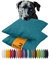 npluseins 2er Pack Kissenhüllen mit Struktur-Muster - Polsteroptik 617.767, 1 Pack (2 Stück) - Kissenhüllen 30 x 50 cm, Petrol
