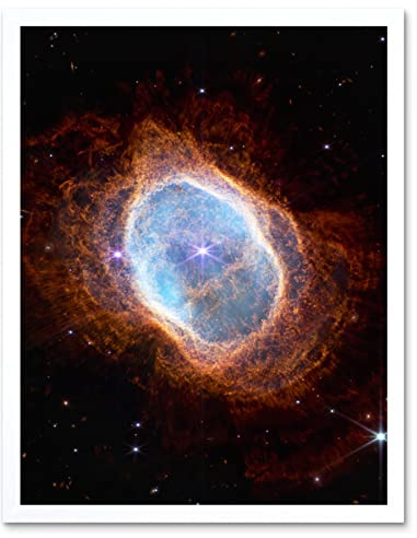 Artery8 NASA James Webb Space Telescope Southern Ring Nebula NGC 3132 NIRCam Image Art Print Framed Poster Wall Decor 12x16 inch