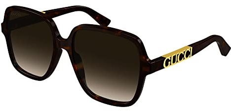 GUCCI Womens GG1189S Sunglasses, Havana-Havana-Brown, 58