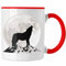Trendation - Wolf Tasse Geschenk Wolf Im Mondlicht Geschenkidee Grafik (Rot)