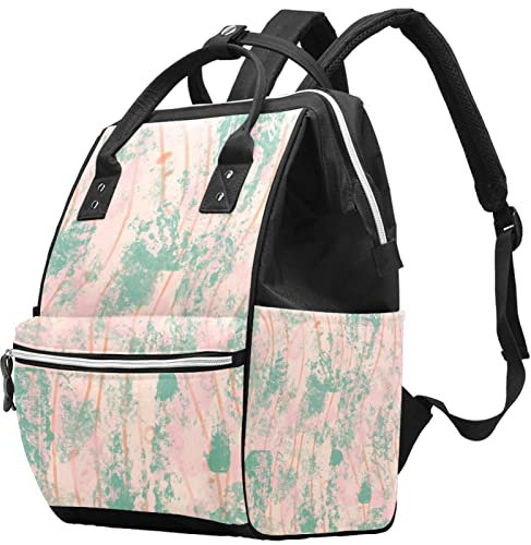 Multifunktionale Wickeltasche, große Kapazität, Wickeltasche, Rucksack für Mama und Papa, lässiger Rucksack für Geschäftsreisen, niedliche Blumen, bunt, Mehrfarbig 05