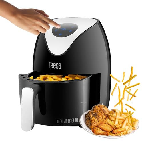 TEESA DIGITAL AIR FRYER 1.8L fettfreie Fritteuse, Schwarz