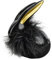 CHICCIE Hase mit Federkragen Steingut Schwarz Gold 14x8x15.5cm - Osterdeko