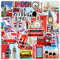 50 Stück Londoner Bus Aufkleber Laptop Auto Scrapbook Telefon Skateboard Koffer Gepäck Fahrrad Rot Bus Aufkleber Vinyl Wasserdicht Ästhetisch Personalisierte Aufkleber für Teenager Jungen Mädchen