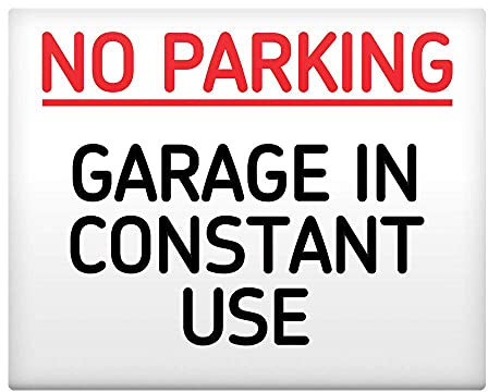 No Parking Garage In Constant Use Metallplatte Retro Männerhöhle Blechschild Vintage Wand Bar Shop Dekor 30,5 x 20,3 cm