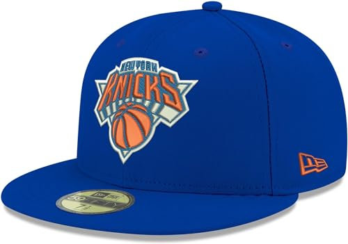 New Era NBA 59FIFTY Team Color Authentic Collection Fitted On Field Game Cap Hat (as1, Numeric, Numeric_7_and_1_Eighth, New York Knicks), Blau, 57 EU