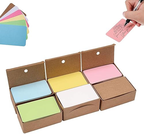Tarjetas de Papel en Blanco y Kraft, Etiquetas de Mensaje Regalo, Cartulinas de Colores - 600 Piezas
