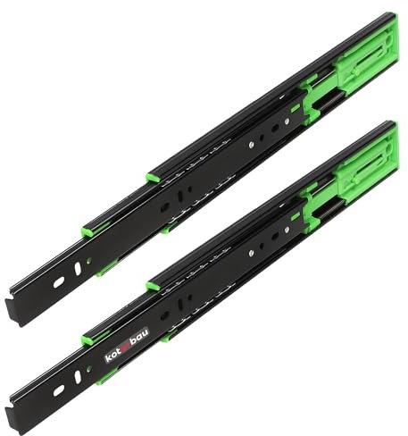KOTARBAU® 1 Paar Schubladenschienen Vollauszug Softclose 300 mm Schwerlastauszug Auszug Schienen für Schubladen Schienensystem Selbsteinzug Auszugsschienen Teleskopschienen Schubladenauszüge