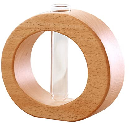 MCDSAJ Anzuchtstation für Pflanzen, Hydroponisches Reagenzglasregal aus Holz, Produktregal aus Glas, Bücherregal-Dekoration, Anbau von Grünpflanzen Im Innenbereich(#1)