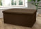 Essentials2publik Ottoman Storage Box Faux Leather Folding Footstool Rest Seat Storage Stool Toys Chest Bench Blanket Linen Laundry Box (Brown, Large 38x76cm)