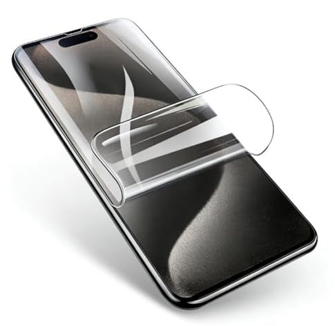 LXEEOLX Soft Hydrogel Screen Protector for iPhone 15 Pro 5G, 2-Pack | High Sensitivity Upgraded Non-breakable TPU Flexible Film for iPhone 15 Pro 5G, Anti-scratch, Fits Curved Screens Perfectly