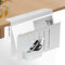 Domigard Desk Side Storage Organizer, Clamp-on Desk Shelf Storage, No Drill Under Desk Laptop Holder, Desk Laptop Holder Clamp on Side with Magnetic Pen Holder(White-Single Layer)