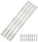 sourcing map 4 Pack Piano Hinge, 18 Stainless Steel Continuous Hinge Door Hinge with Holes, for Boat Cabinet Door Box Furniture, Silver