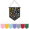 Fnaobai Broschen-Organizer zum Aufhängen an der Wand, bunt, Emaille, Abzeichen, Leinwand, Banner, Ohrringe, Sammlungshalter, 32 x 25,4 cm (ohne Zubehör) (schwarz)