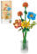 MEIEST Blumenstrauß Bausteine Set,Mini Ziegel Pflanze Botanische Sammlung BAU Gebäude Spielzeug,Kreative DIY Künstliche Blumen Home Decor (Orange)