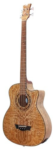 Batking Basso elettrico acustico, 41 '' Cutaway elettrico basso acustico 4 corde (Tiger Stripe)