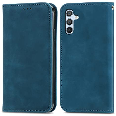Cxzaqwer Case Compatible with Samsung Galaxy A16 5G/4G, Flip Wallet PU Leather Case, Magnetic Flip Case, Stand Function Card Slots Protective Case Pure Blue