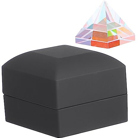 MUSISALY Pyramide Aus Künstlichem Kristall Dekoratives Prisma Für Schreibtisch Verschiedene Blickwinkel Farbwiedergabe Mit Geschenkbox